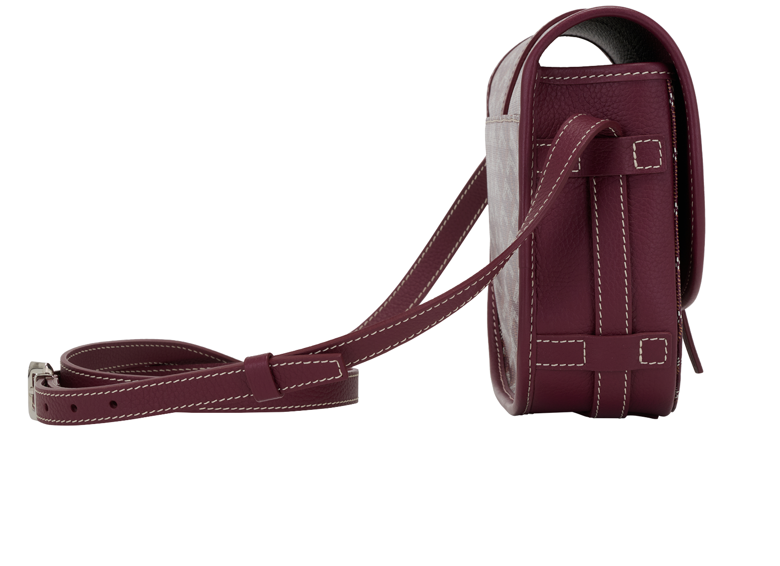 Belvedere II PM Messenger, &pound;1,500, Handbags, Burgundy, Coated Canvas, Side view